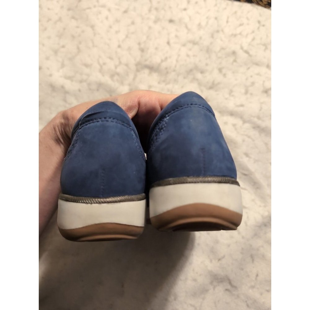 WALKING CRADLES Womens Blue Orleans Wedge Slip On Leather Sneakers Size 8N - Picture 6 of 10
